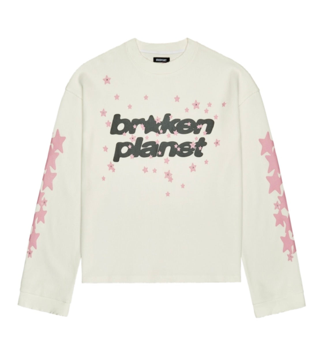 BROKEN PLANET VANILLA WHITE ALLSTARS WAFFLE LONG SLEEVE