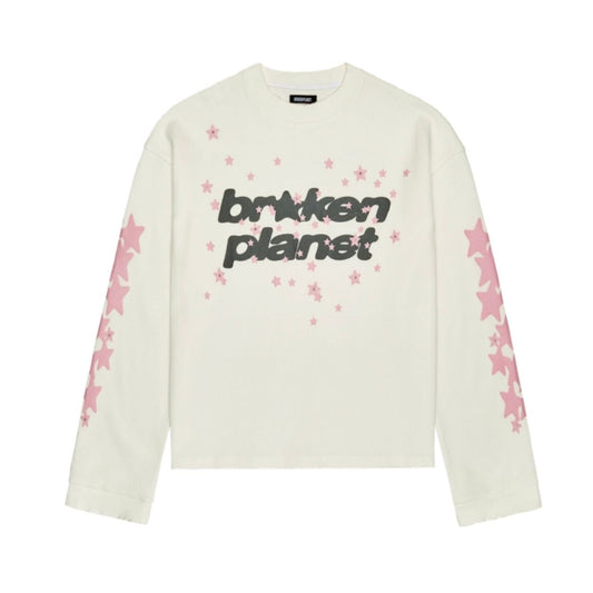 BROKEN PLANET VANILLA WHITE ALLSTARS WAFFLE LONG SLEEVE