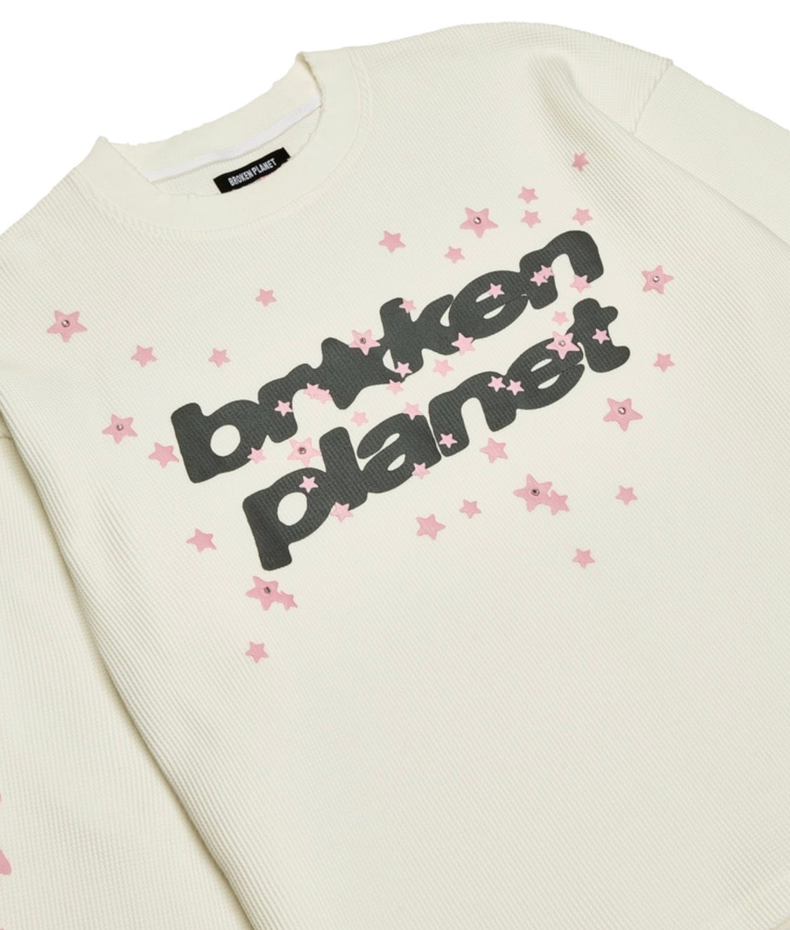 BROKEN PLANET VANILLA WHITE ALLSTARS WAFFLE LONG SLEEVE