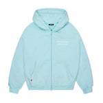 BROKEN PLANET STAR LOGO ZIP UP HOODIE BLUE TINT