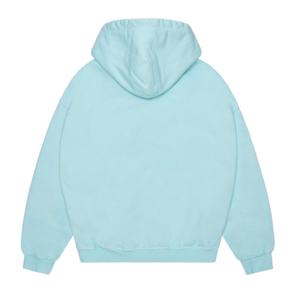 BROKEN PLANET STAR LOGO ZIP UP HOODIE BLUE TINT