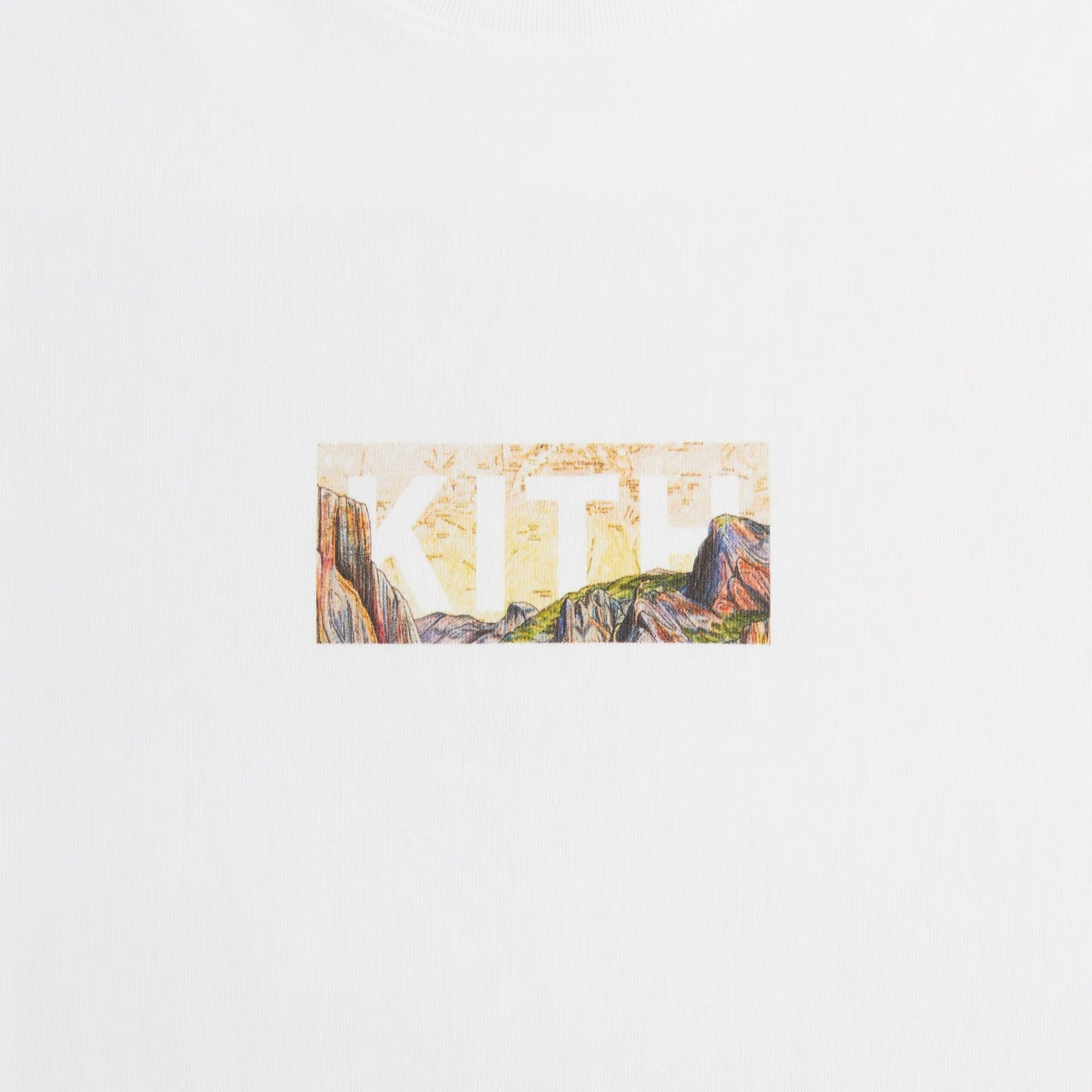 Kith x Columbia Yosemite Classic Logo Tee White by Kith in Uncategorized. Available at KershKicks for £100.00. A must-have for fans of Kith looking to elevate their style with this T-Shirt.