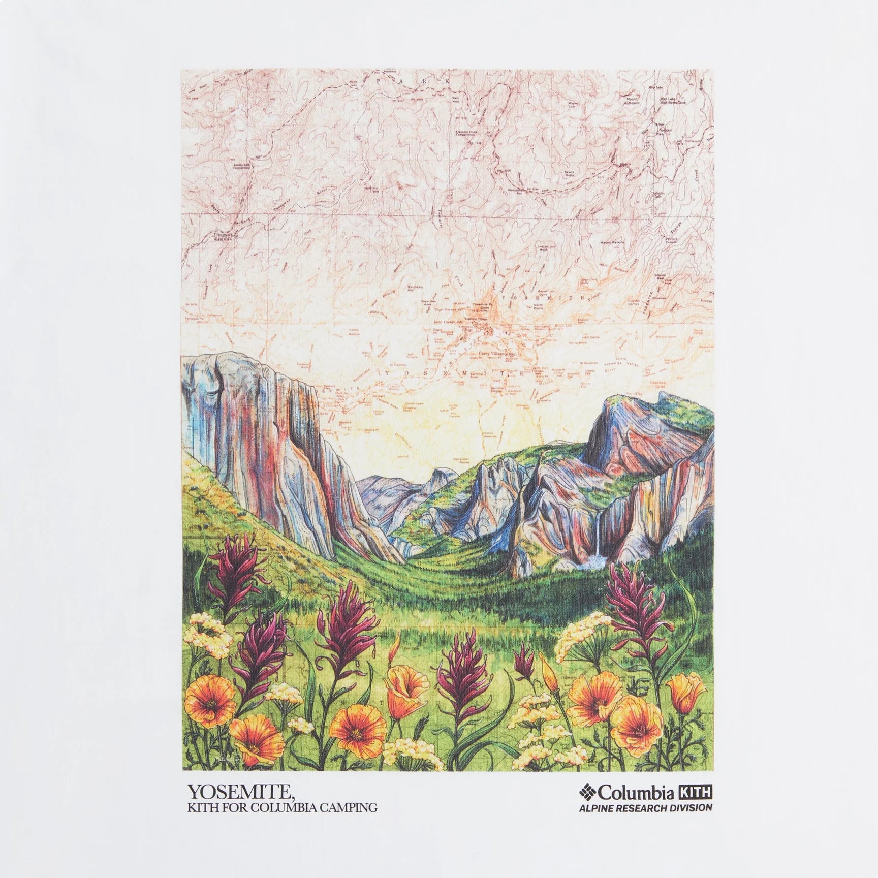 Kith x Columbia Yosemite Classic Logo Tee White by Kith in Uncategorized. Available at KershKicks for £100.00. A must-have for fans of Kith looking to elevate their style with this T-Shirt.