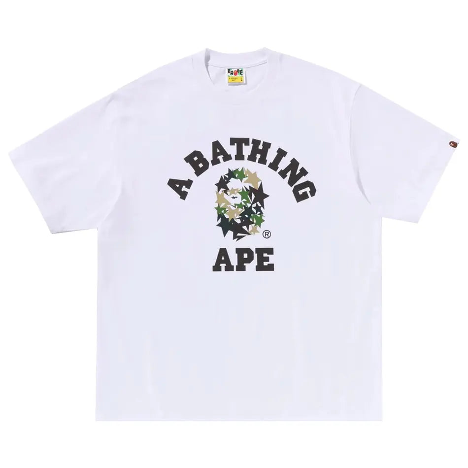 BAPE Sta College Relaxed Fit Tee White