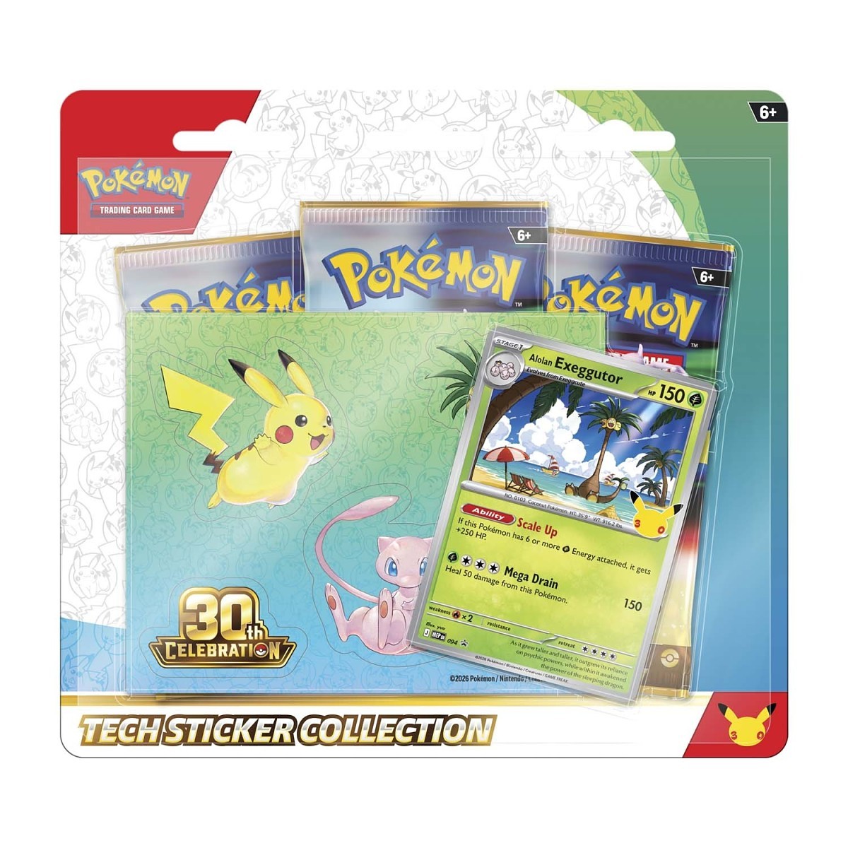 2026 Pokémon Mega Evolution 30th Celebration Tech Sticker Collection : Exeggutor Promo
