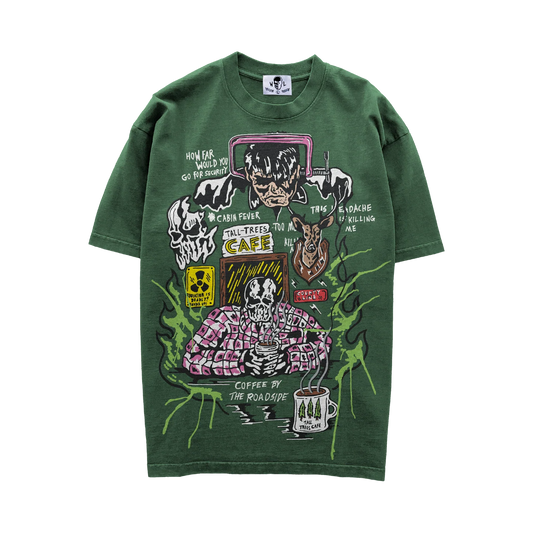 Warren Lotas Roadside Coffee T-Shirt Green