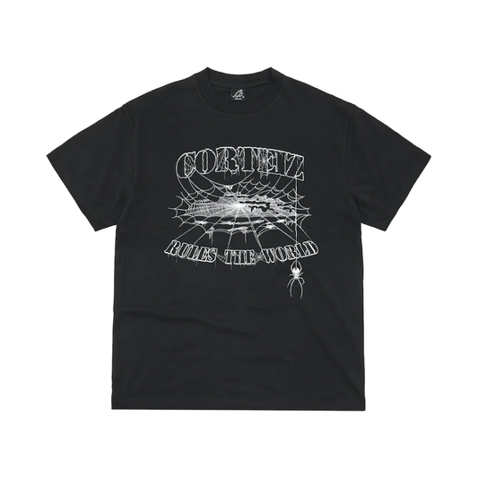 Corteiz Web Alcatraz Tee Black by Corteiz in Clothing. Available at KershKicks for £85.00. A must-have for fans of Corteiz looking to elevate their style with this T-Shirt.