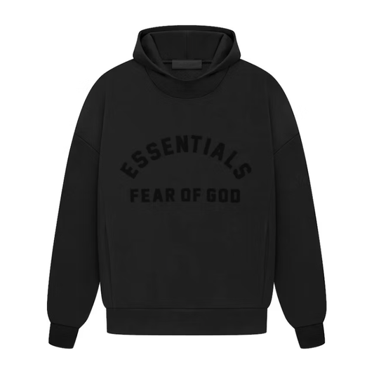 Fear of God Essentials Arch Logo Hoodie Jet Black by Fear Of God in Uncategorized. Available at KershKicks for £115.00. A must-have for fans of Fear Of God looking to elevate their style with this Hoodie.