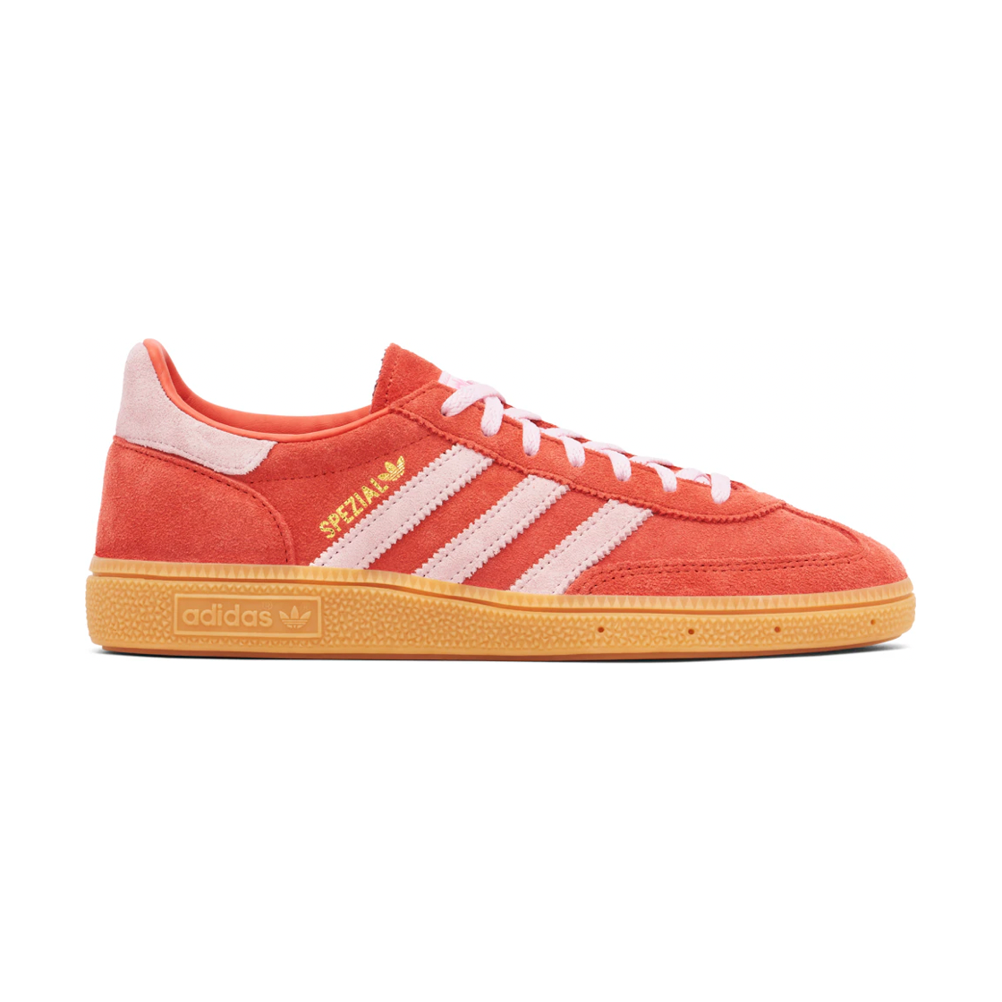 adidas Handball Spezial Bright Red Clear Pink (Women's) by Adidas in Shoes. Available at KershKicks for £140.00. A must-have for fans of Adidas looking to elevate their style with this Shoes.