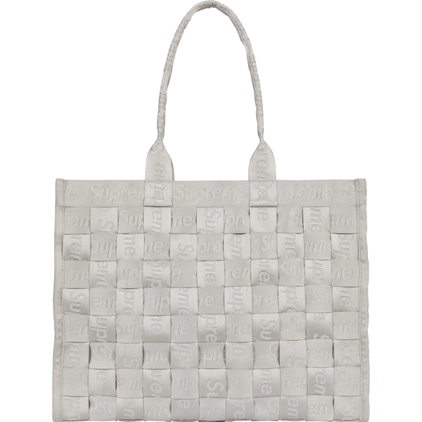 SUPREME WOVEN TOTE GREY | Supreme | KershKicks