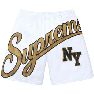 Supreme Big Script Mesh Short White | Supreme | KershKicks