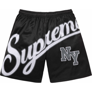 Supreme Big Script Mesh Short Black | Supreme | KershKicks
