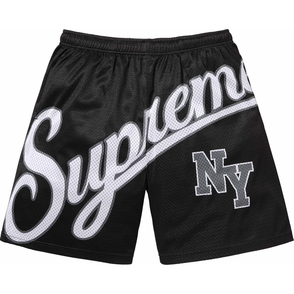 Supreme Big Script Mesh Short Black | Supreme | KershKicks