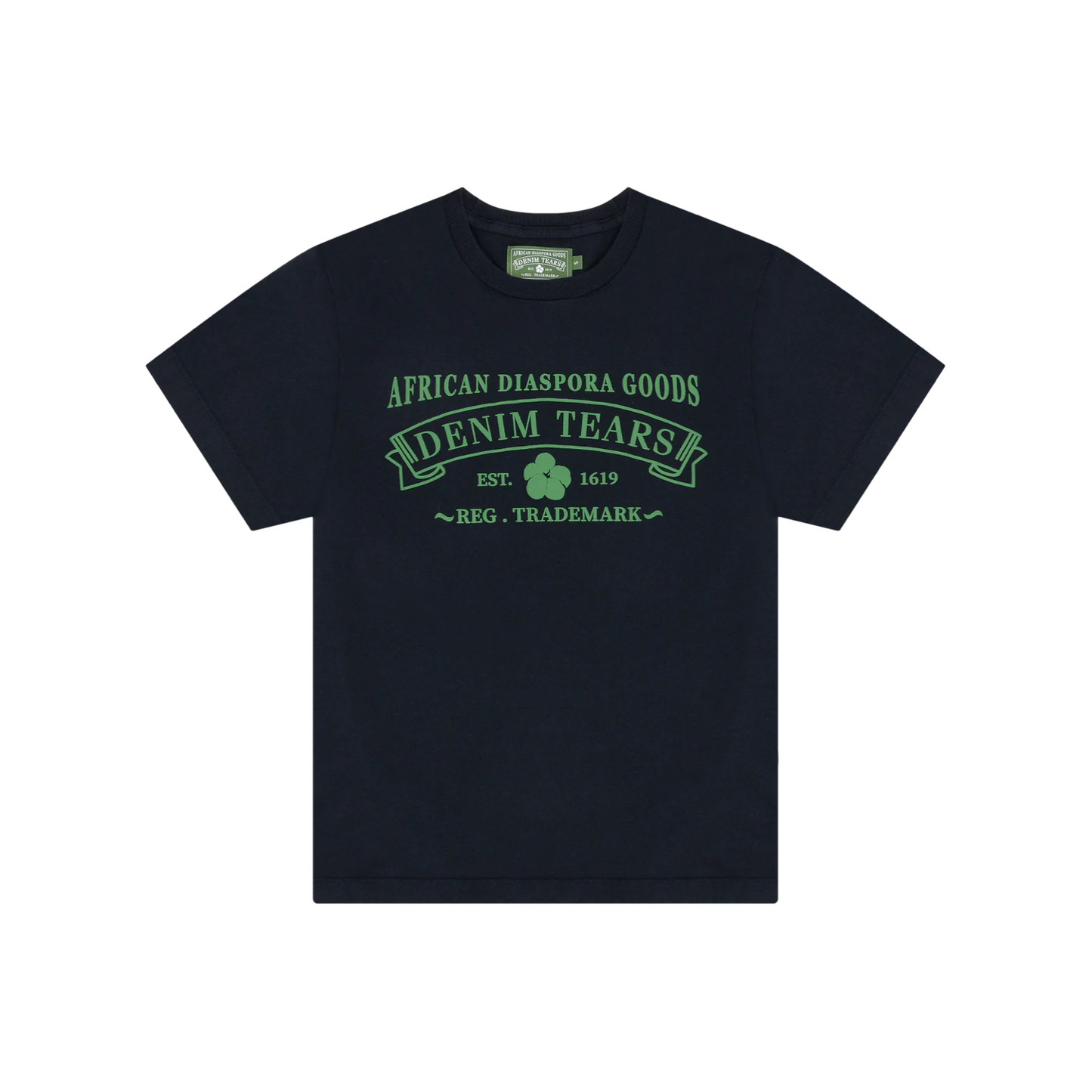 Denim Tears ADG Tee Navy by Denim Tears in . Available at KershKicks for £95.00. A must-have for fans of Denim Tears looking to elevate their style with this T-Shirt.