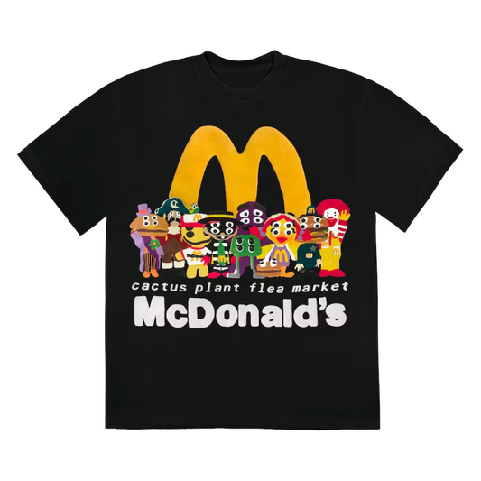 Cactus Plant Flea Market x McDonald's Cactus Buddy! And Friends T-shirt Black by Cactus Plant Flea Market in Uncategorized. Available at KershKicks for £67.50. A must-have for fans of Cactus Plant Flea Market looking to elevate their style with this T-Shi