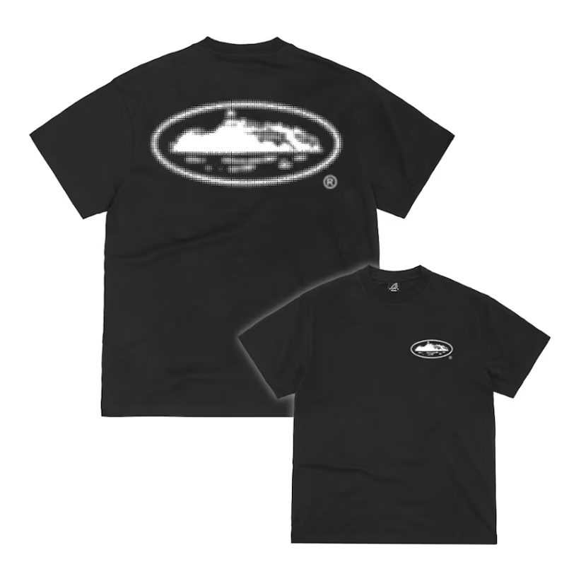 Corteiz Halftone Island Tee Black/White | Corteiz | KershKicks