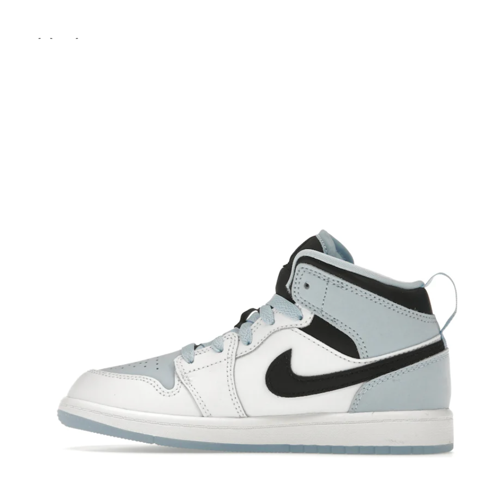 Air Jordan 1 Mid Ice Blue SE 2023 (PS) by Nike in Shoes. Available at KershKicks for £80.00. A must-have for fans of Nike looking to elevate their style with this Kids Trainers.