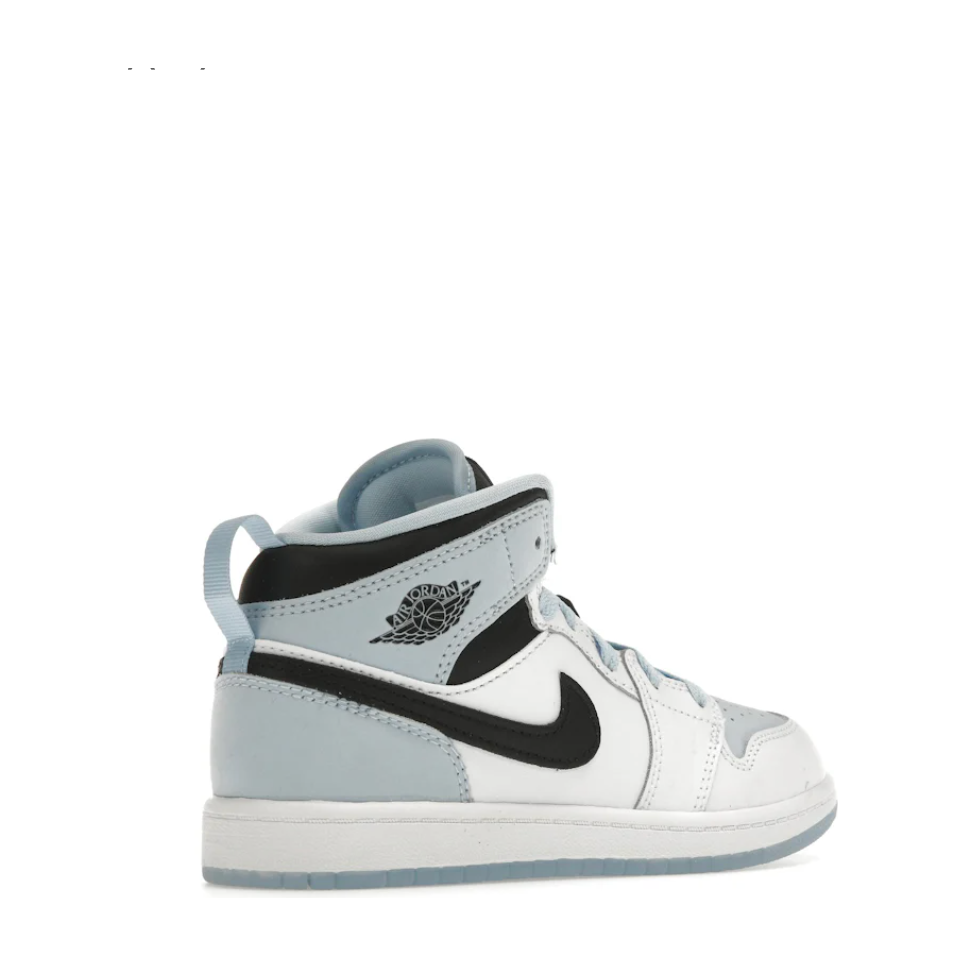 Air Jordan 1 Mid Ice Blue SE 2023 (PS) by Nike in Shoes. Available at KershKicks for £80.00. A must-have for fans of Nike looking to elevate their style with this Kids Trainers.
