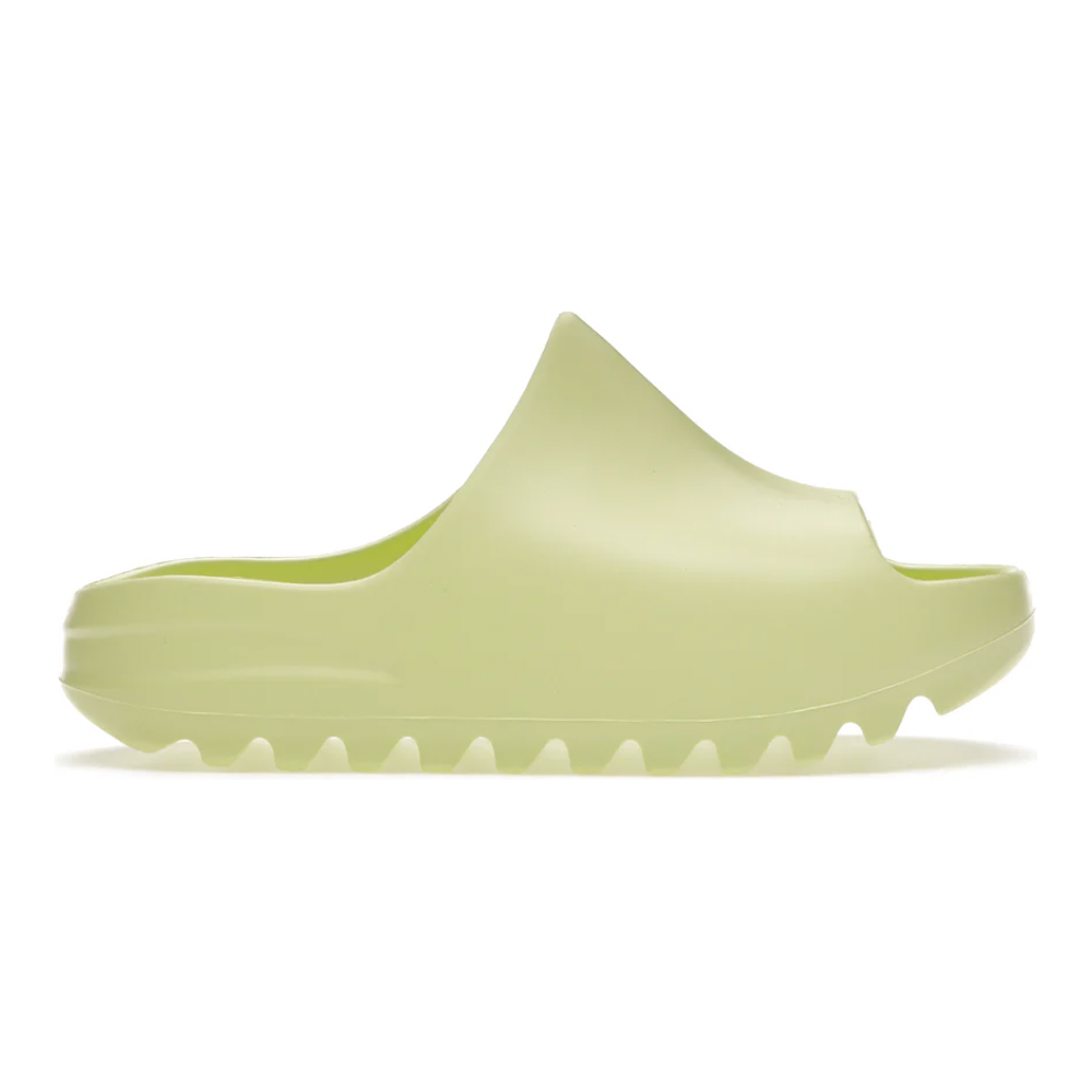 Yeezy Slide Green Glow (Kids) by Adidas in Shoes. Available at KershKicks for £125.00. A must-have for fans of Adidas looking to elevate their style with this Kids Trainers.