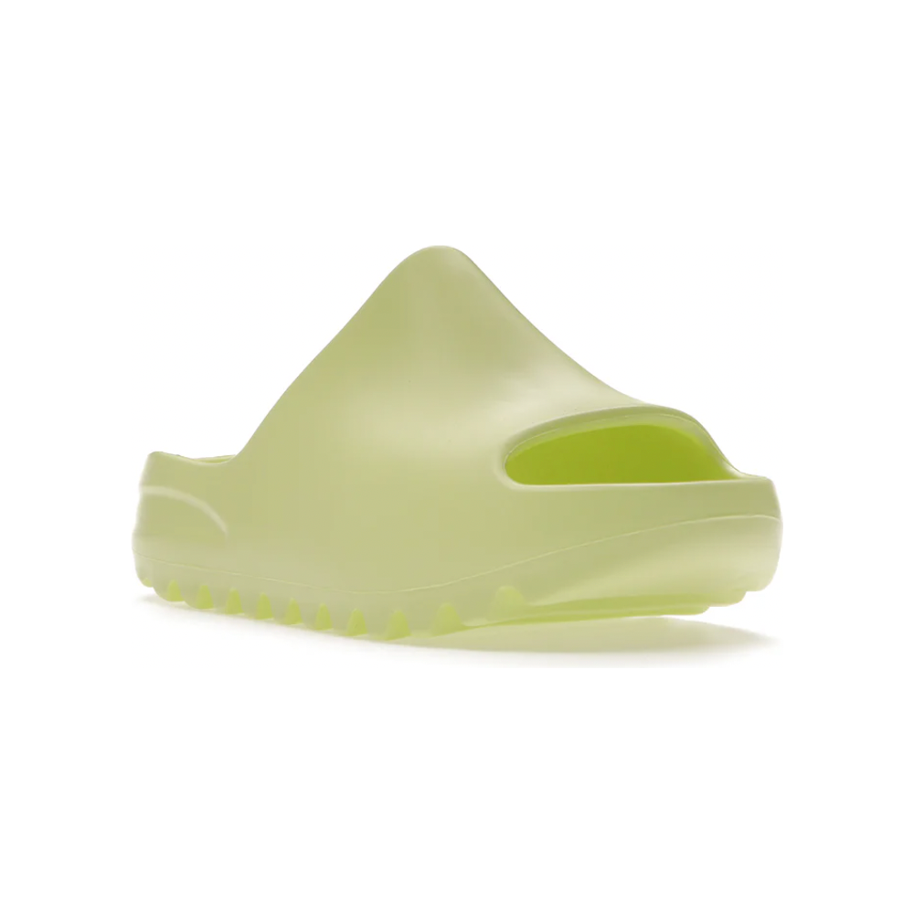 Yeezy Slide Green Glow (Kids) by Adidas in Shoes. Available at KershKicks for £125.00. A must-have for fans of Adidas looking to elevate their style with this Kids Trainers.