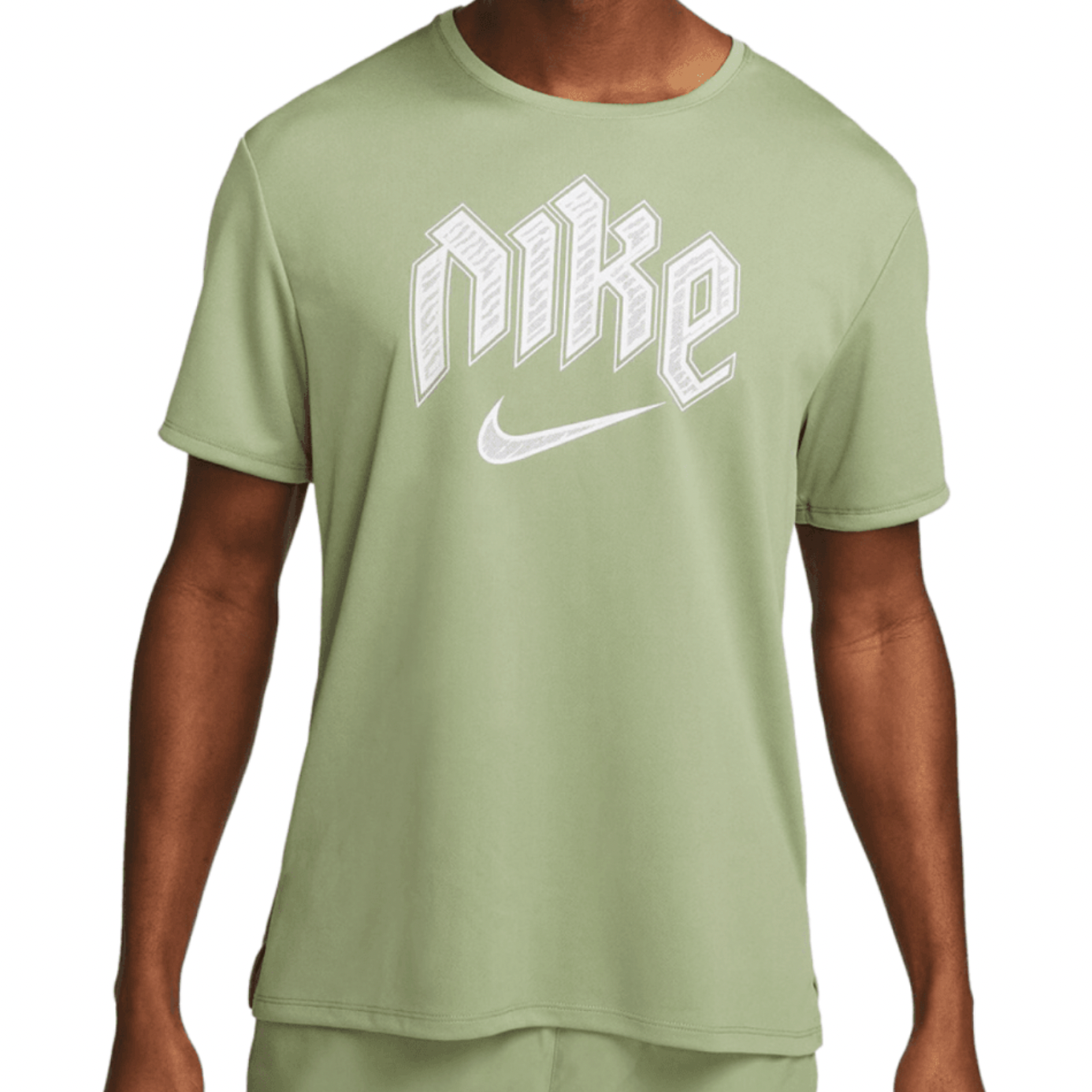 Nike Run Division Challenger Miler T-Shirt 'Oil Green' by Nike in Activewear. Available at KershKicks for £45.00. A must-have for fans of Nike looking to elevate their style with this Activewear.