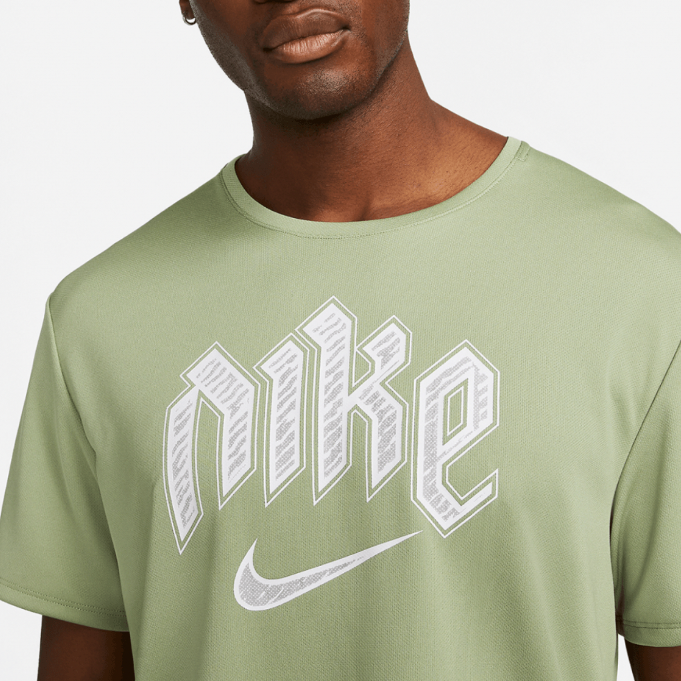 Nike Run Division Challenger Miler T-Shirt 'Oil Green' by Nike in Activewear. Available at KershKicks for £45.00. A must-have for fans of Nike looking to elevate their style with this Activewear.