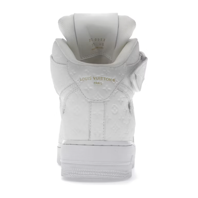 Louis Vuitton Nike Air Force 1 Mid By Virgil Abloh White by Nike in Uncategorized. Available at KershKicks for £5000.00. A must-have for fans of Nike looking to elevate their style with this Shoes.
