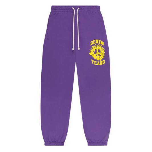 Denim Tears University Sweatpants Purple by Denim Tears in . Available at KershKicks for £148.75. A must-have for fans of Denim Tears looking to elevate their style with this Sweatpants.