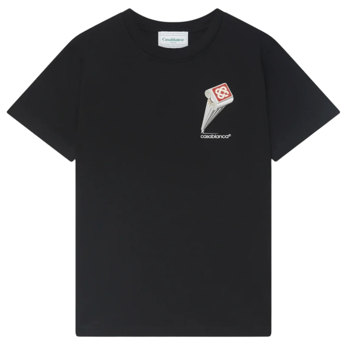 Casablanca Leaning Column T-Shirt Black by Casablanca in Uncategorized. Available at KershKicks for £150.00. A must-have for fans of Casablanca looking to elevate their style with this T-Shirt.