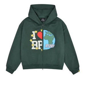 Emerald green zip up hoodie sale