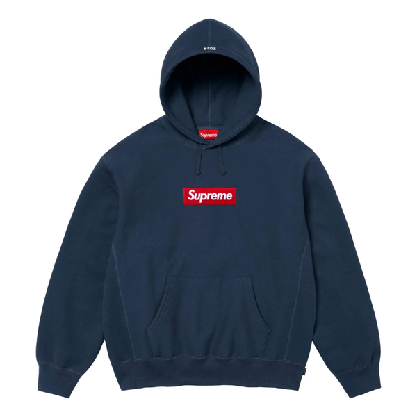 Supreme Box Logo Hooded Sweatshirt FW24 Navy Supreme KershKicks