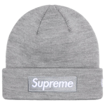 Supreme New Era Box Logo Beanie (FW24) Heather Grey