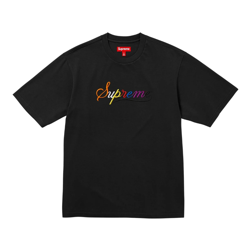 Supreme Cursive S/S Top Black | Supreme | KershKicks