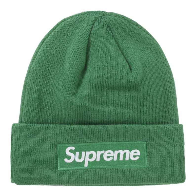 Supreme New Era Box Logo Beanie (FW24) Green | Supreme | KershKicks