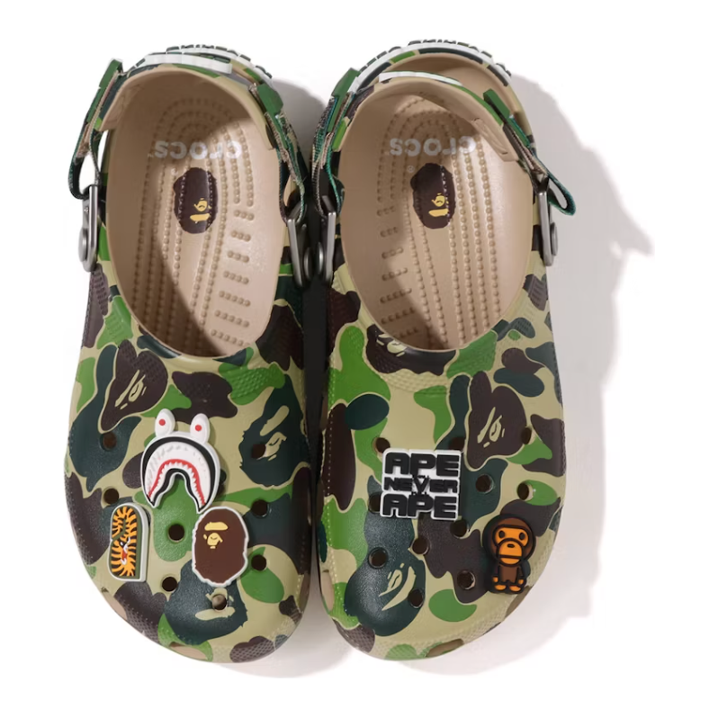 Crocs Classic Clog A Bathing Ape ABC Camo Green