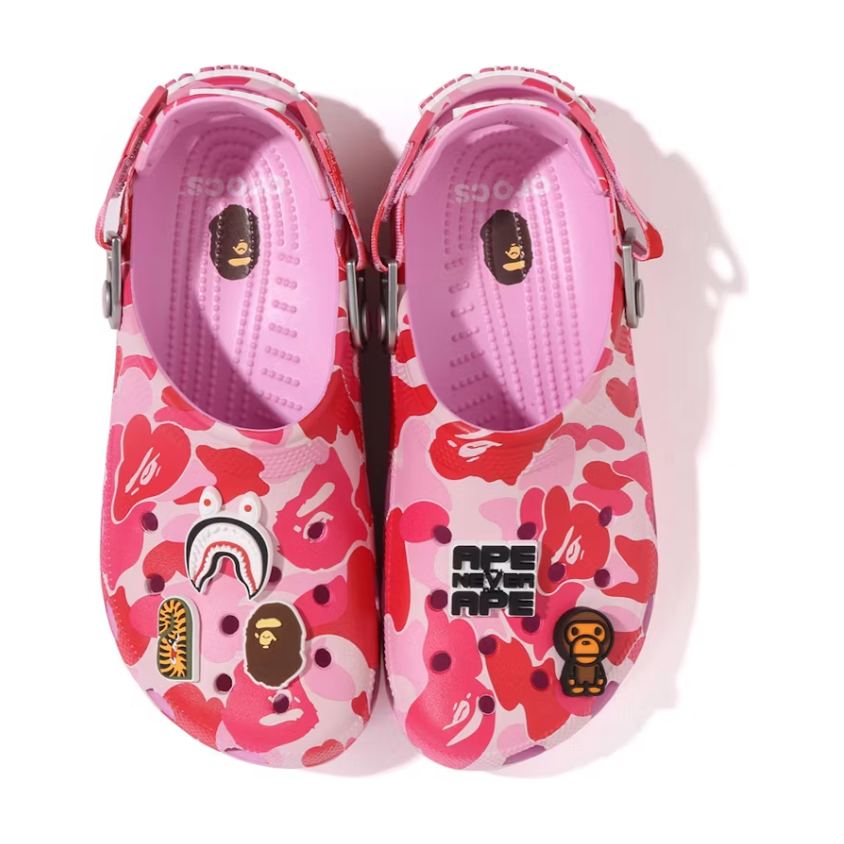Crocs Classic Clog A Bathing Ape ABC Camo Pink