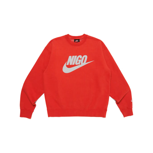 Nike x Nigo NRG Fleece Crew Sweatshirt Red