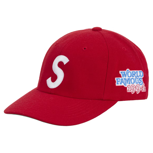 Supreme World Famous S Logo 6-Panel Red