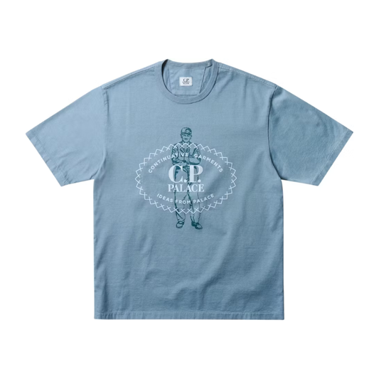 Palace x C.P. Company Mercerized Jersey 30/2 Twisted T-Shirt Blue