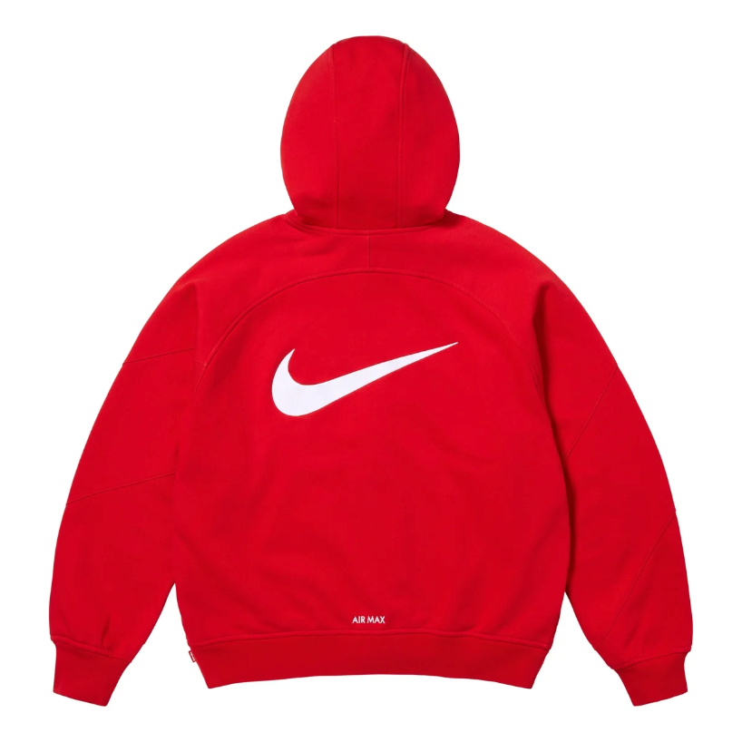 Supreme Nike Zip Up Hooded Sweatshirt Red