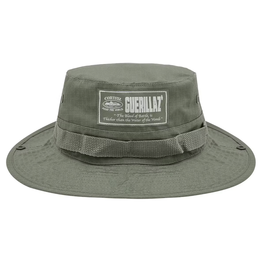 Corteiz Guerillaz Bucket Hat Tonal Khaki