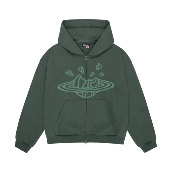 Broken Planet Zip Up Hoodie Emerald Green | Broken Planet Market
