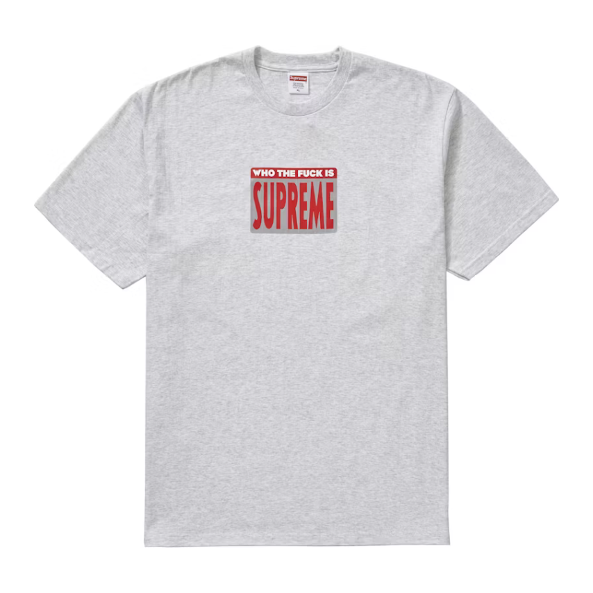 Supreme Who The F*** Tee Ash Grey