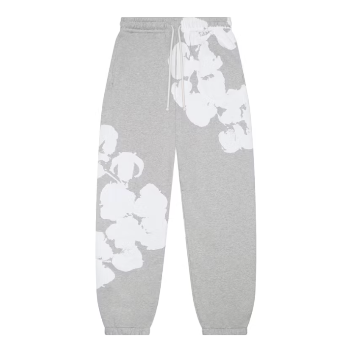 Denim Tears Big Cotton Wreath Sweatpants Grey