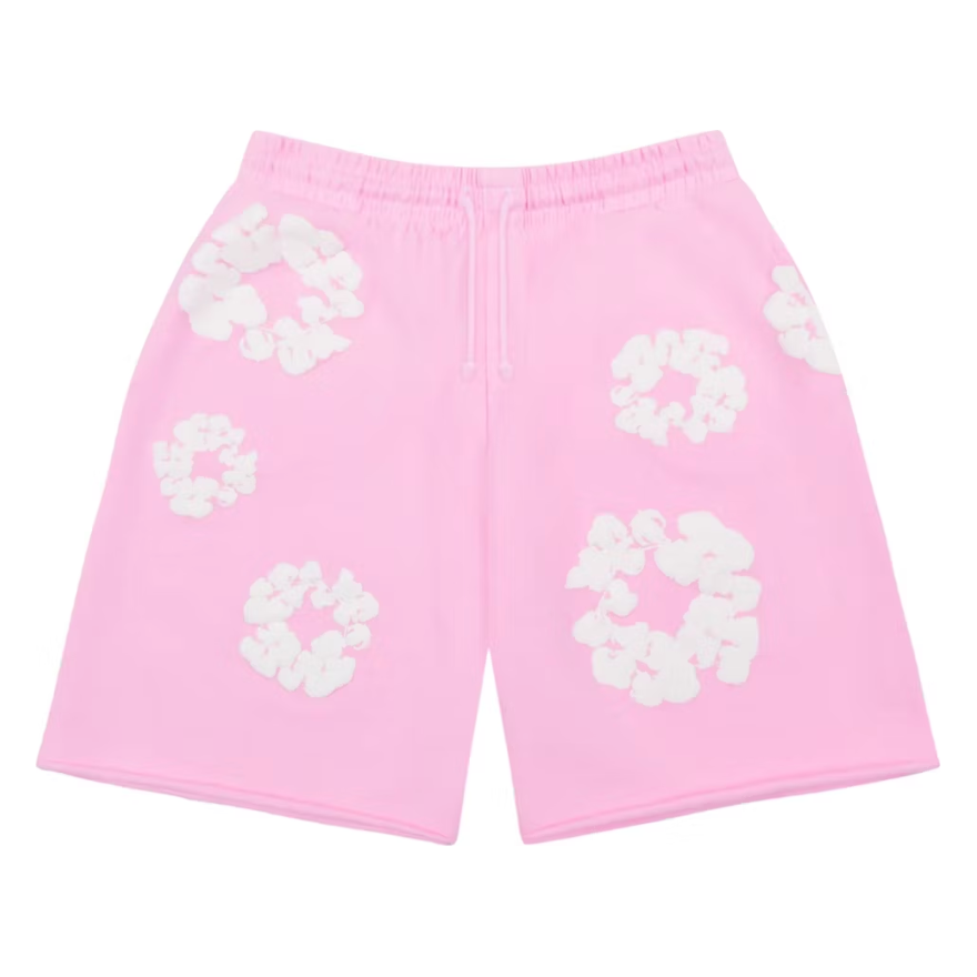 Denim Tears フラワーモチーフ ピンクショートパンツ Denim Tears The Cotton Wreath Sweatshorts Powder Pink | Denim