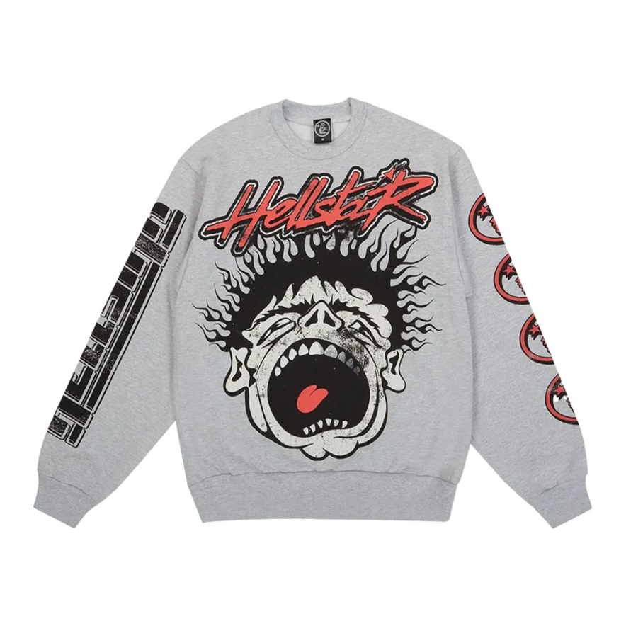 Hellstar Records Sweatshirt Grey | Hellstar | KershKicks