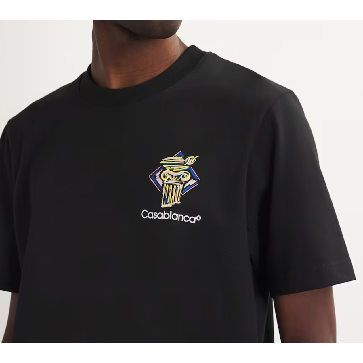 Casablanca Diamond Column T-Shirt Black