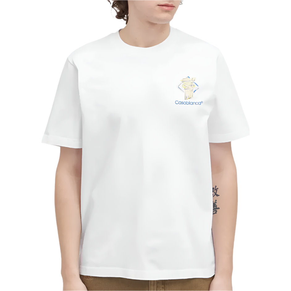 Casablanca Diamond Column T-Shirt White
