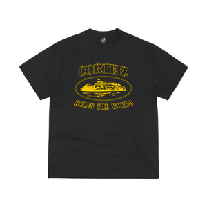 Corteiz OG Alcatraz Tee Black Yellow | Corteiz | KershKicks