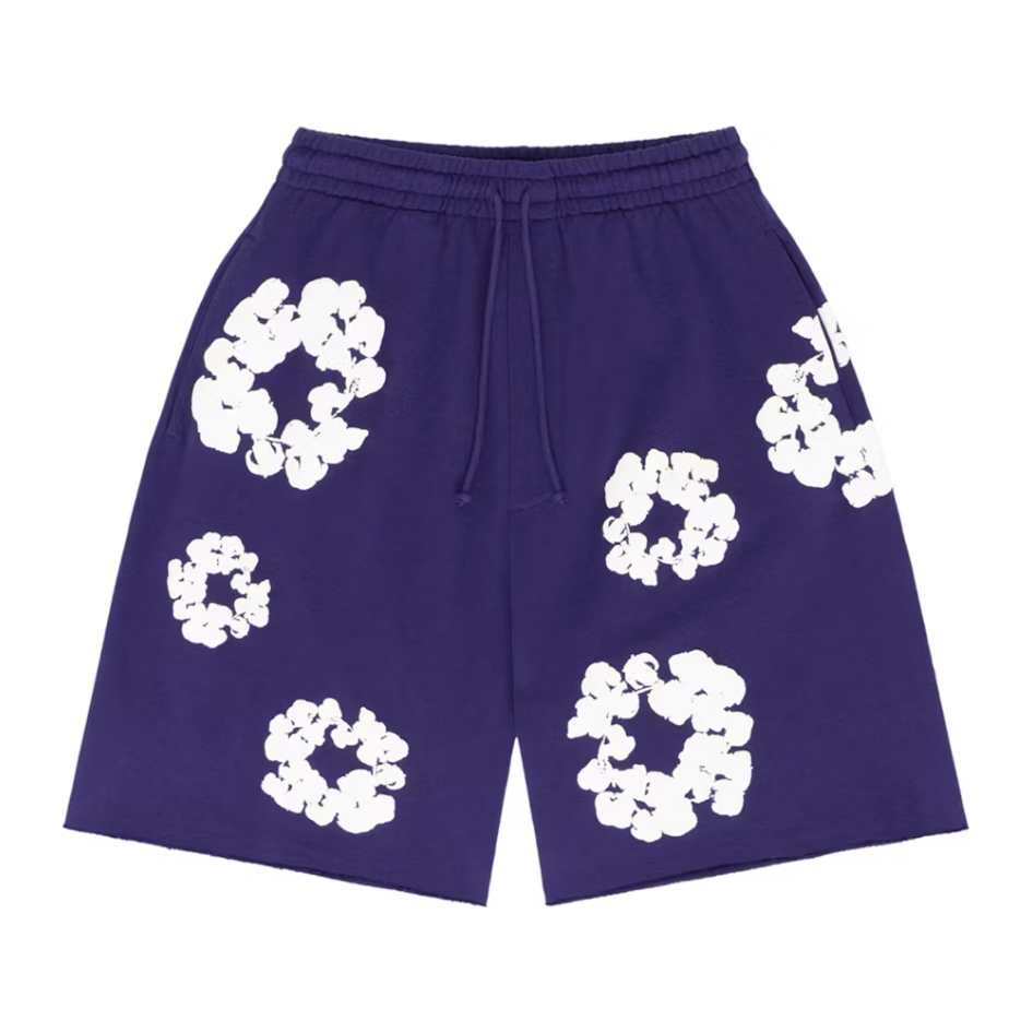 Denim Tears The Cotton Wreath Shorts Purple | Denim Tears | KershKicks